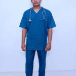 PRIME UNISEX V-NECK RELIABLE SCRUB PEACOCK BLUE