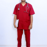 PRIME UNISEX V-NECK RELIABLE SCRUB MAROON