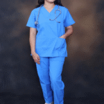 PRIME UNISEX V-NECK RELIABLE SCRUB SKY BLUE