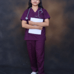 PRIME UNISEX V-NECK RELIABLE SCRUB DARK PURPLE